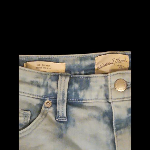 Universal Threads cutoff shorts high rise midi size 8 Y2K two tone Summer preppy - Picture 4 of 4